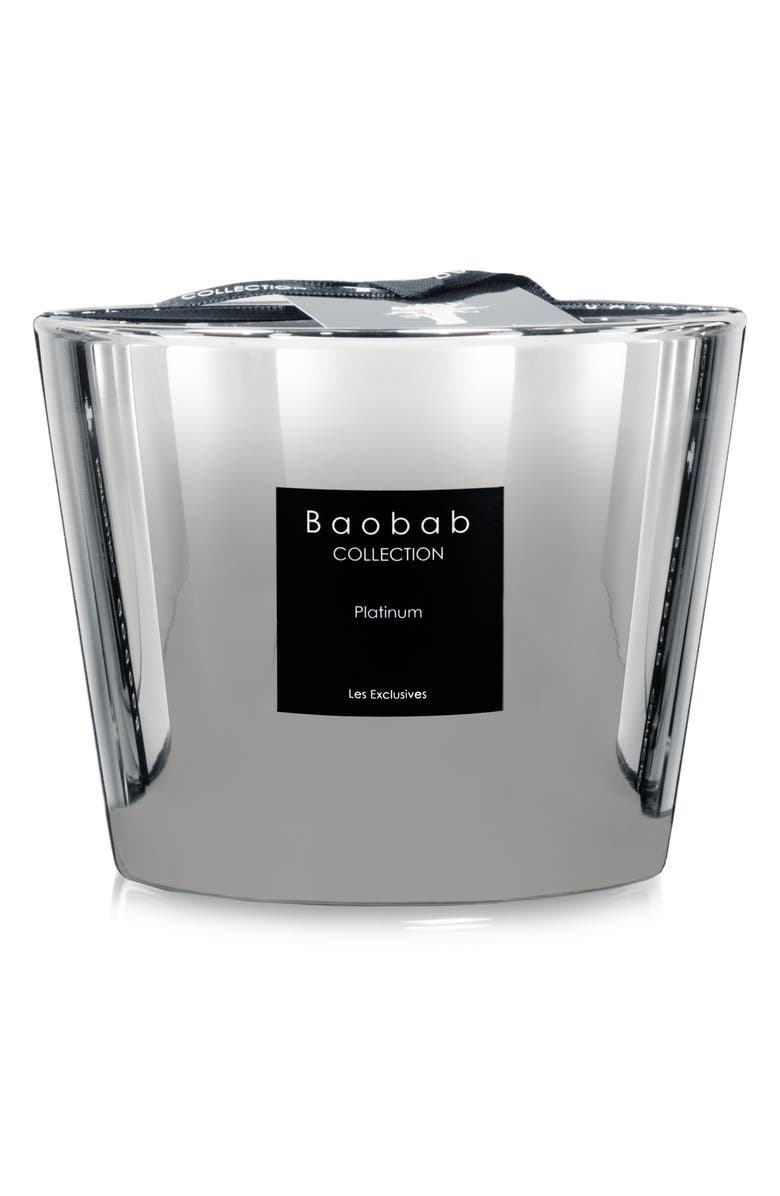 Baobab Collection Les Exclusives Platinum Silver Candle, Main, color, 
