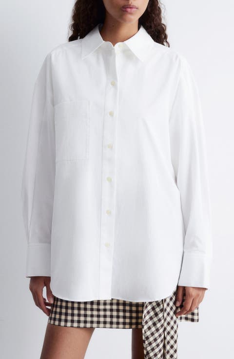 Oversize Cotton Button-Up Shirt
