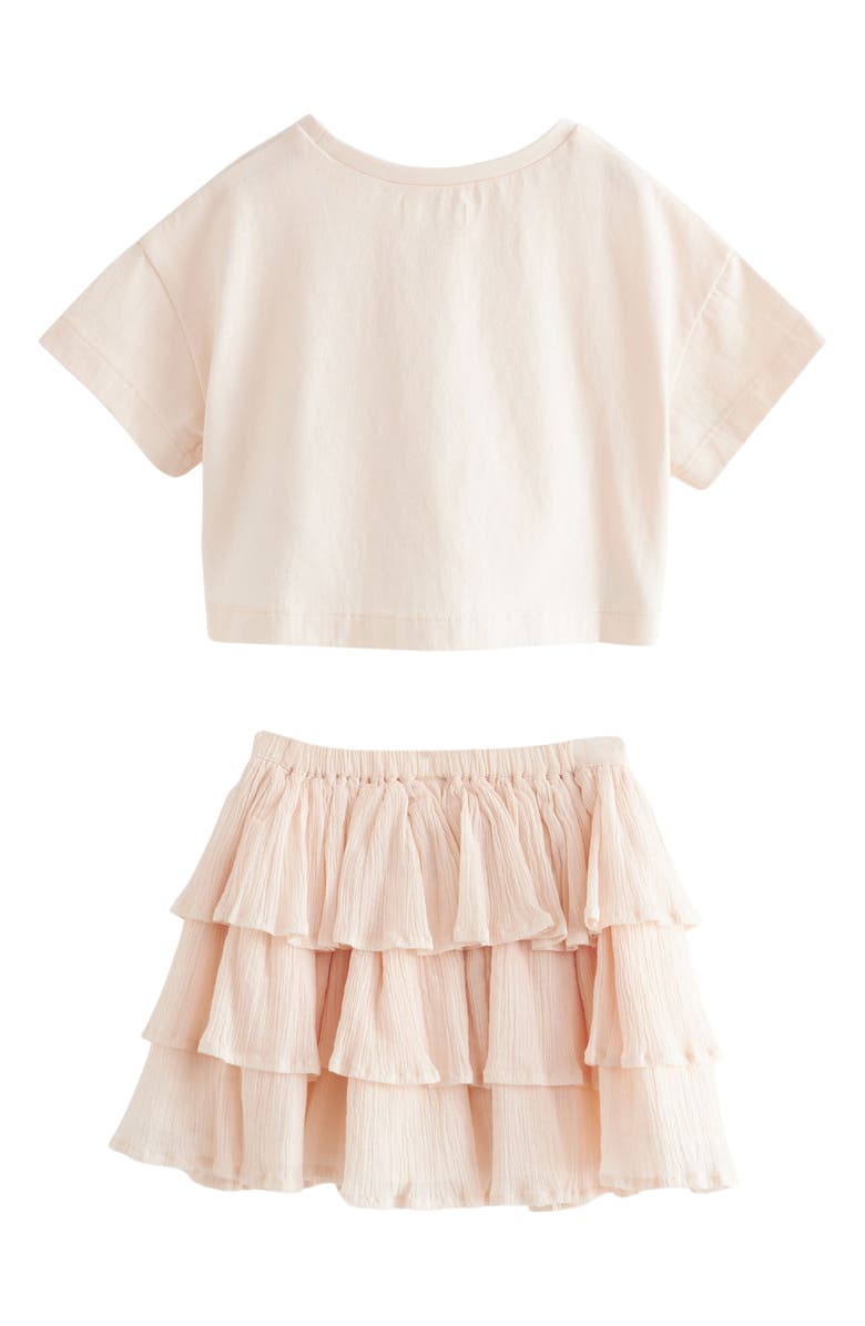 NEXT Kids' Butterfly Top & Frill Skirt Set, Alternate, color,