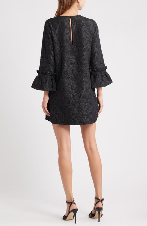 Chelsea28 Floral Jacquard Shift Minidress In Black