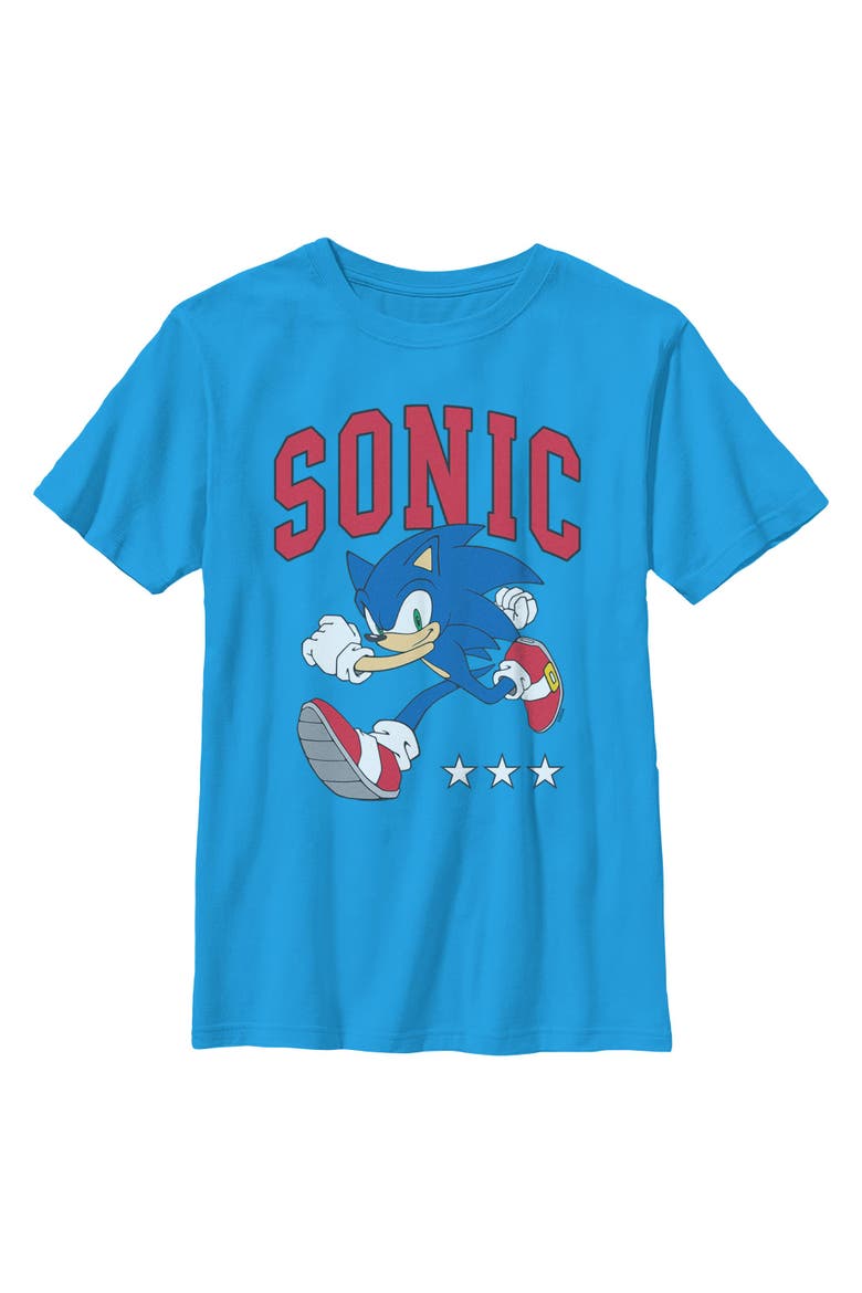Boys Sonic the Hedgehog Three Stars Running T Shirt, Main, color, Sapphire