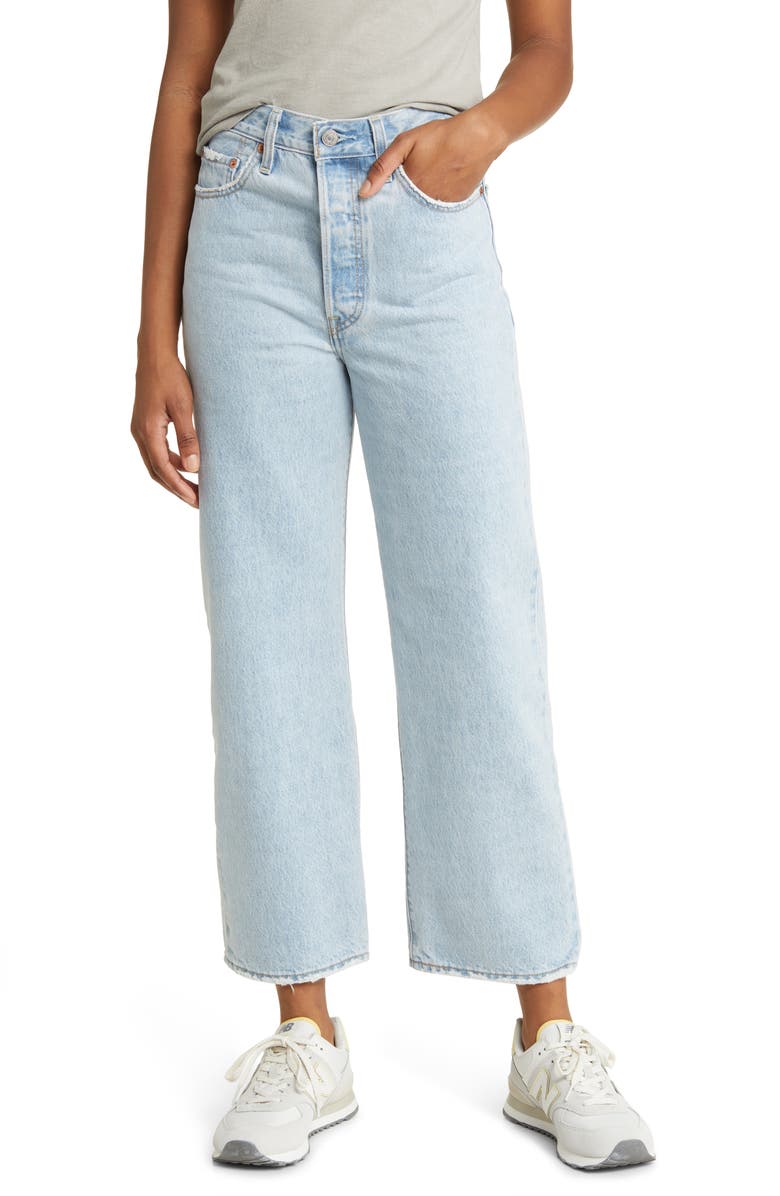 Levi's<sup>®</sup> Ribcage High Waist Ankle Straight Leg Jeans, Main, color, 