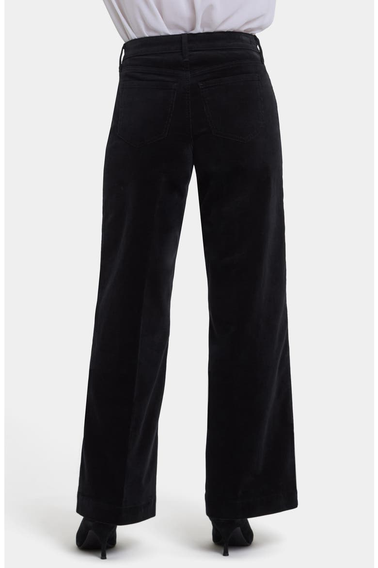 Teresa Wide Leg Corduroy Pants, Alternate, color, BLACK