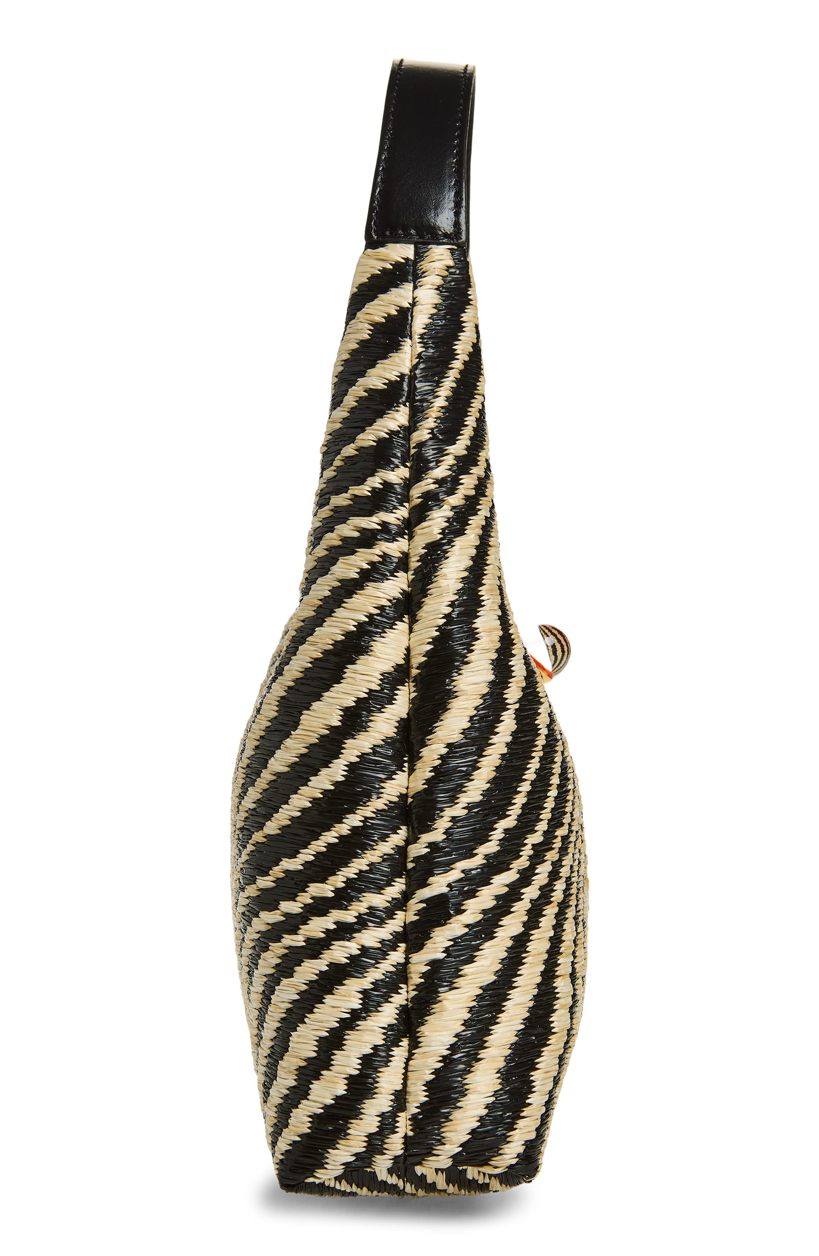 Marni Mini Stripe Top Handle Bag, Alternate, color, 00N99 Black