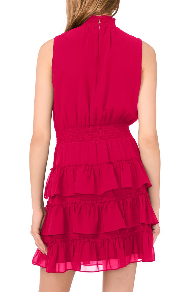 1.STATE Smock Neck Sleeveless Fit & Flare Dress, Alternate, color, Magenta