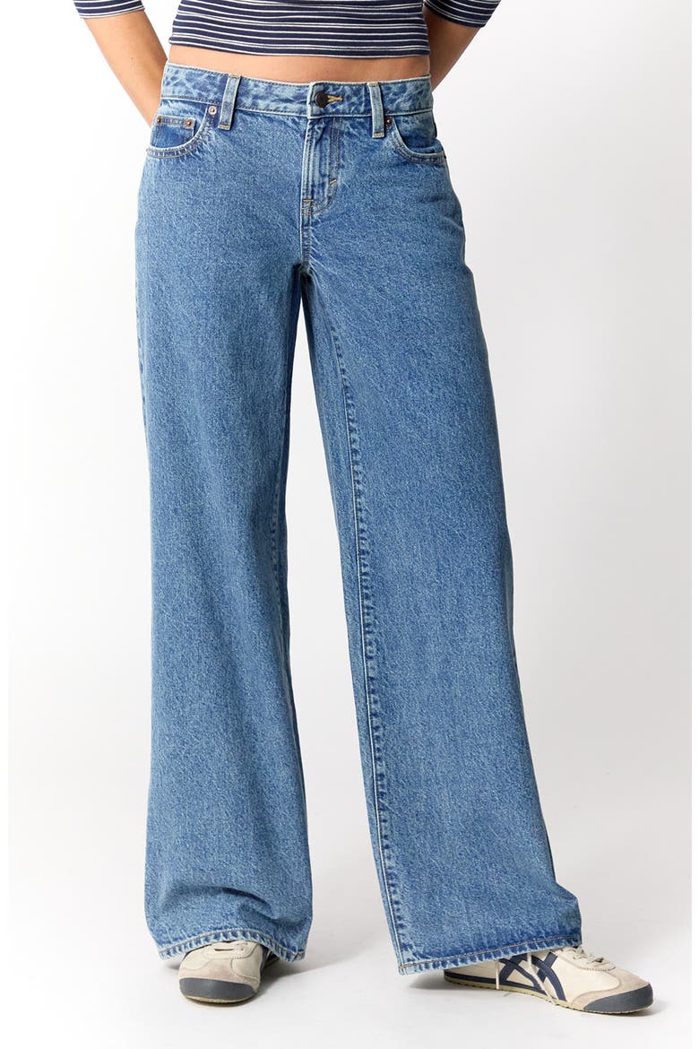 Casey Low Rise Baggy Jeans, Main, color, DARK INDIGO