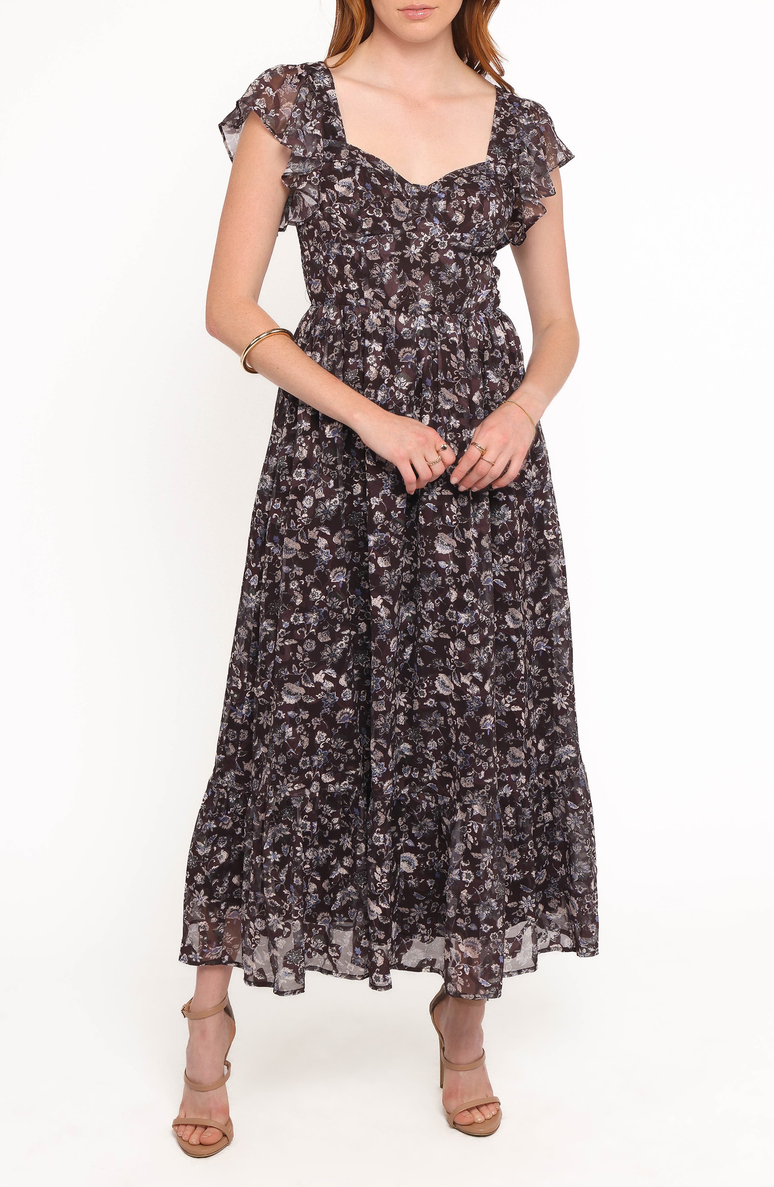 selected BROWN/ BLUE FLORAL