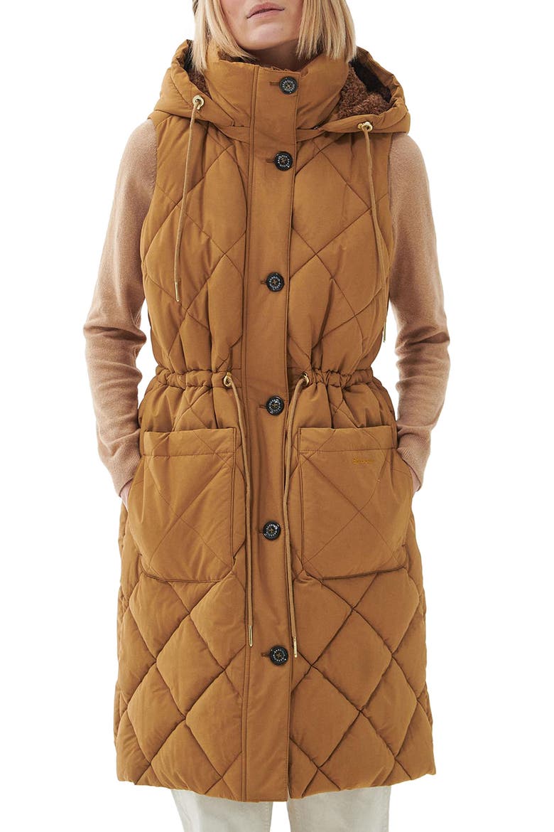 Orinsay Quilted Hooded Vest, Main, color, FAWN/ ANCIENT