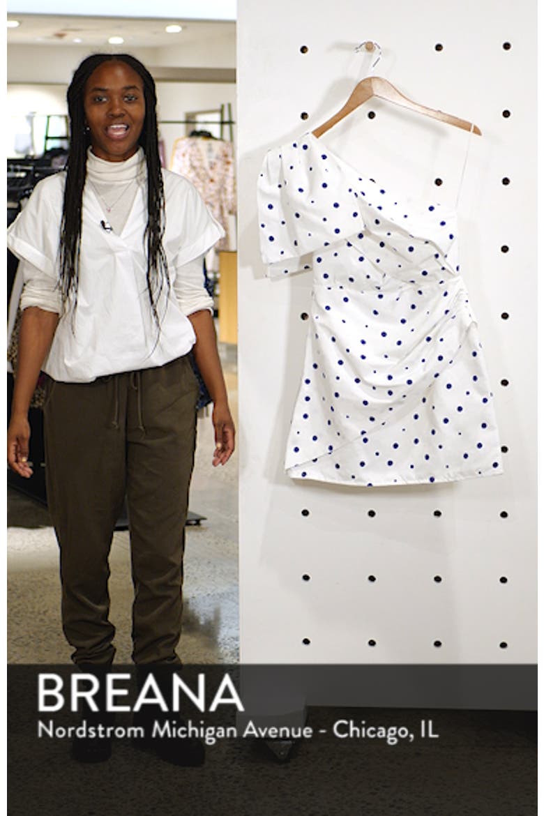 Dot One-Shoulder Bow Minidress video