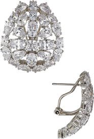 Nadri Shine On Button Stud Earrings