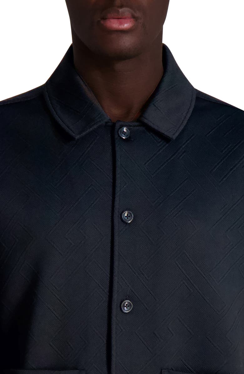 KARL LAGERFELD PARIS Jacquard Shirt Jacket, Alternate, color,