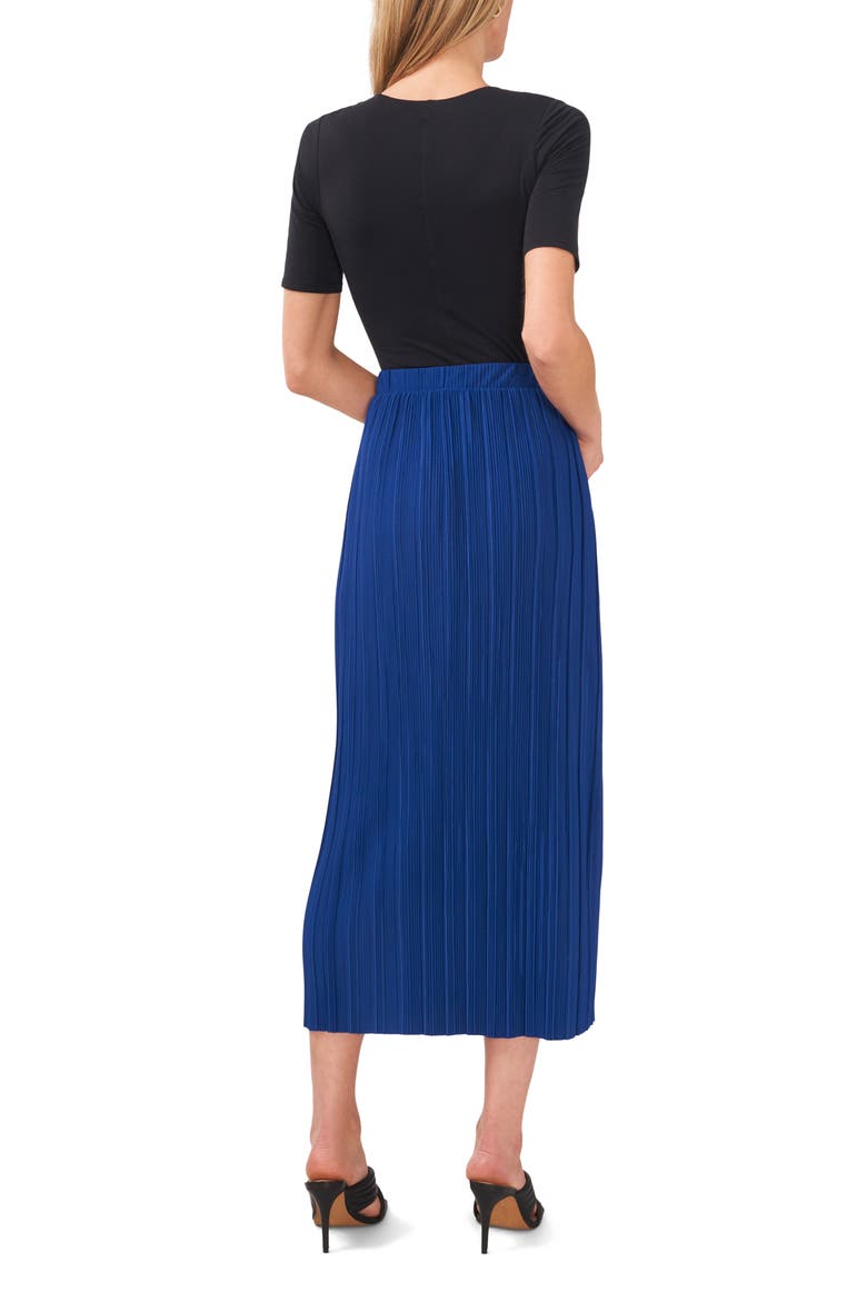 Pleated Pull-On Midi Skirt, Alternate, color, TWIGHLIGHT BLUE