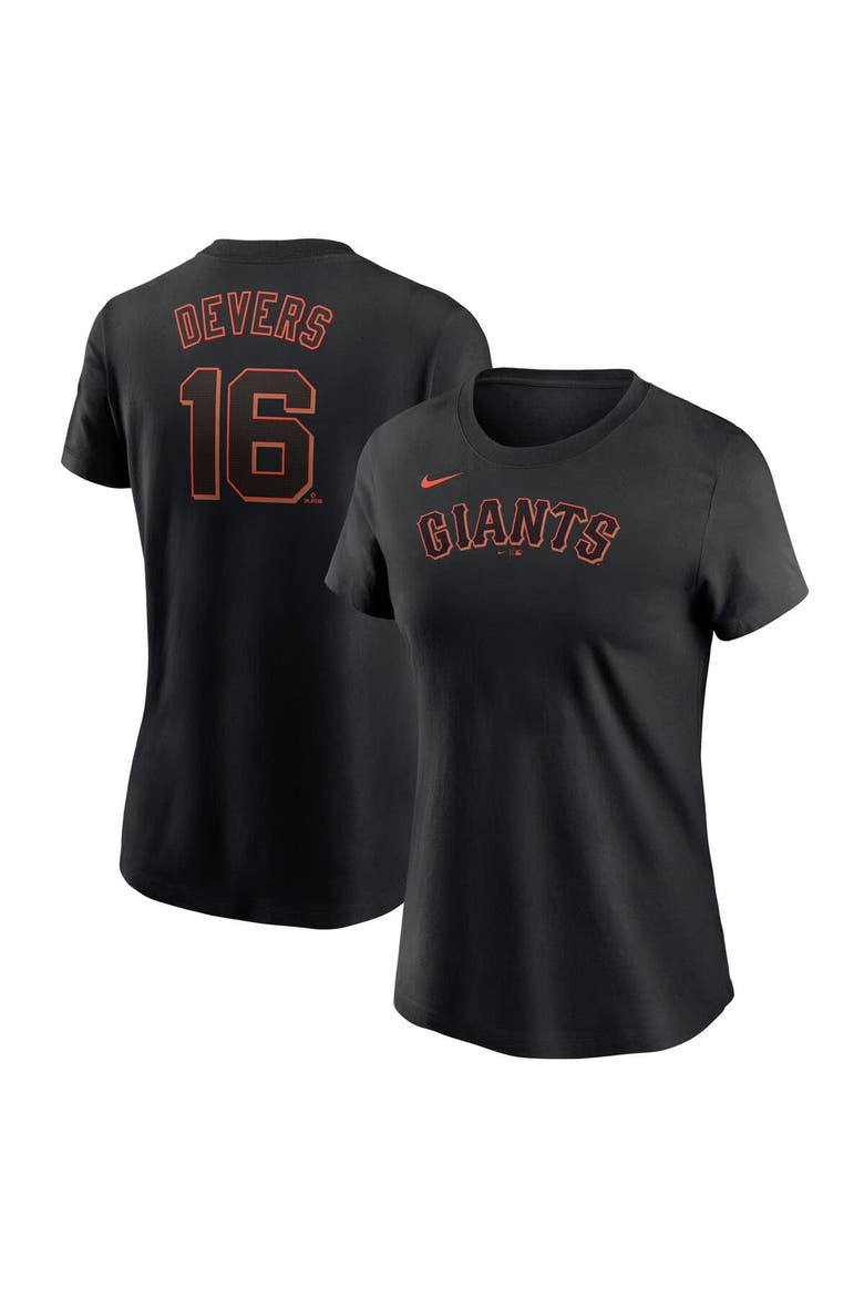 Women's Nike Rafael Devers Black San Francisco Giants  Name & Number T-Shirt, Main, color, Black