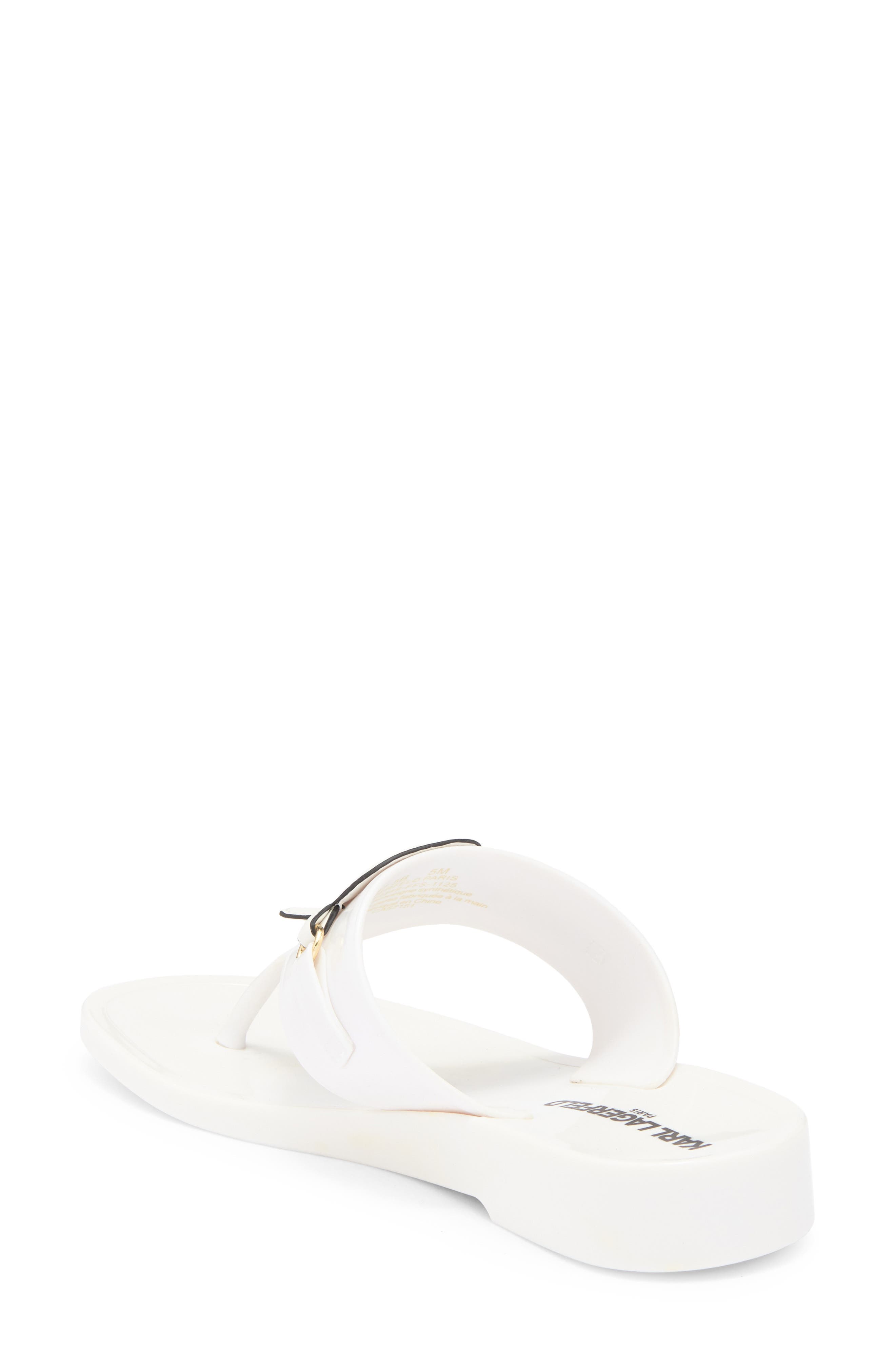 KARL LAGERFELD PARIS Vayla Wedge Flip Flop, Alternate, color, Bright White