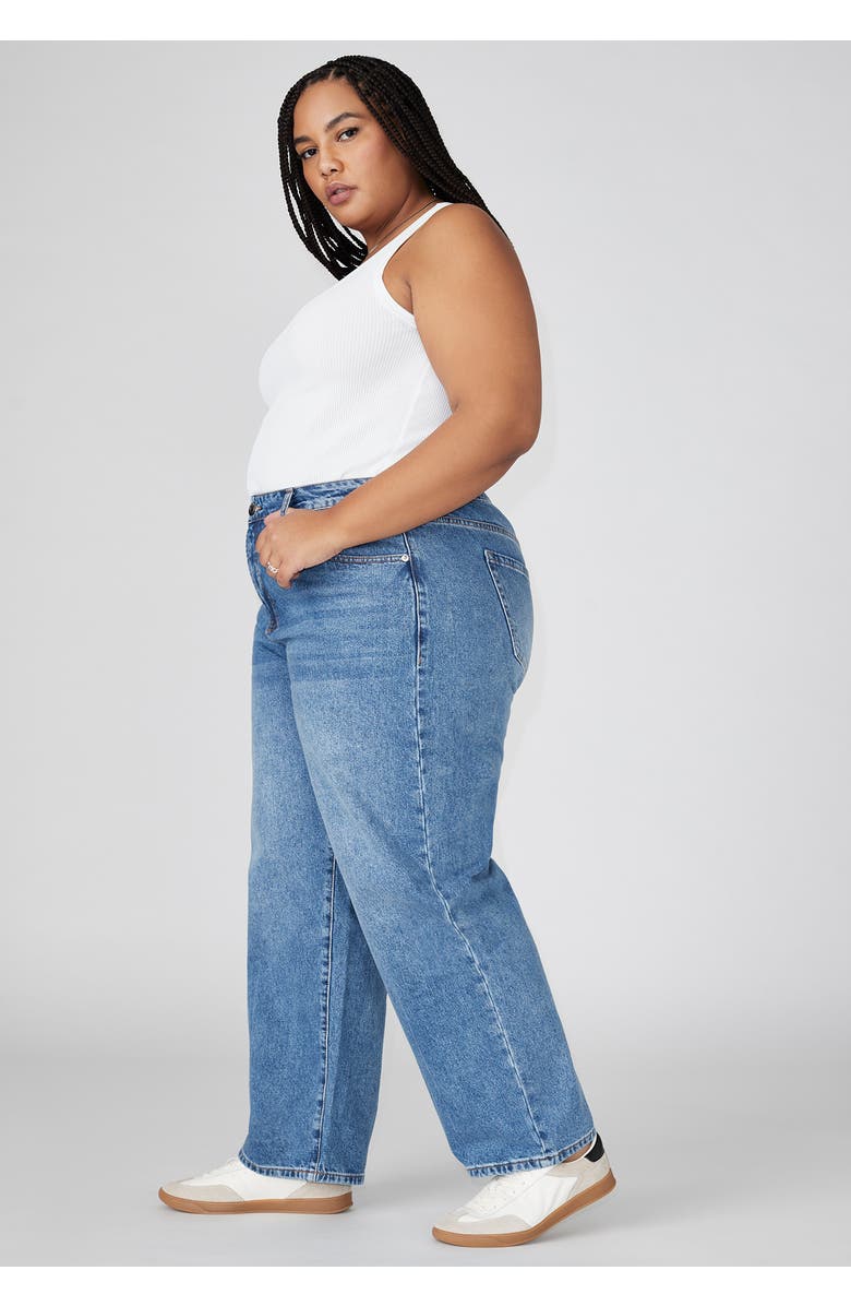 ELOQUII The Loose Fit Jean, Alternate, color, Medium Wash