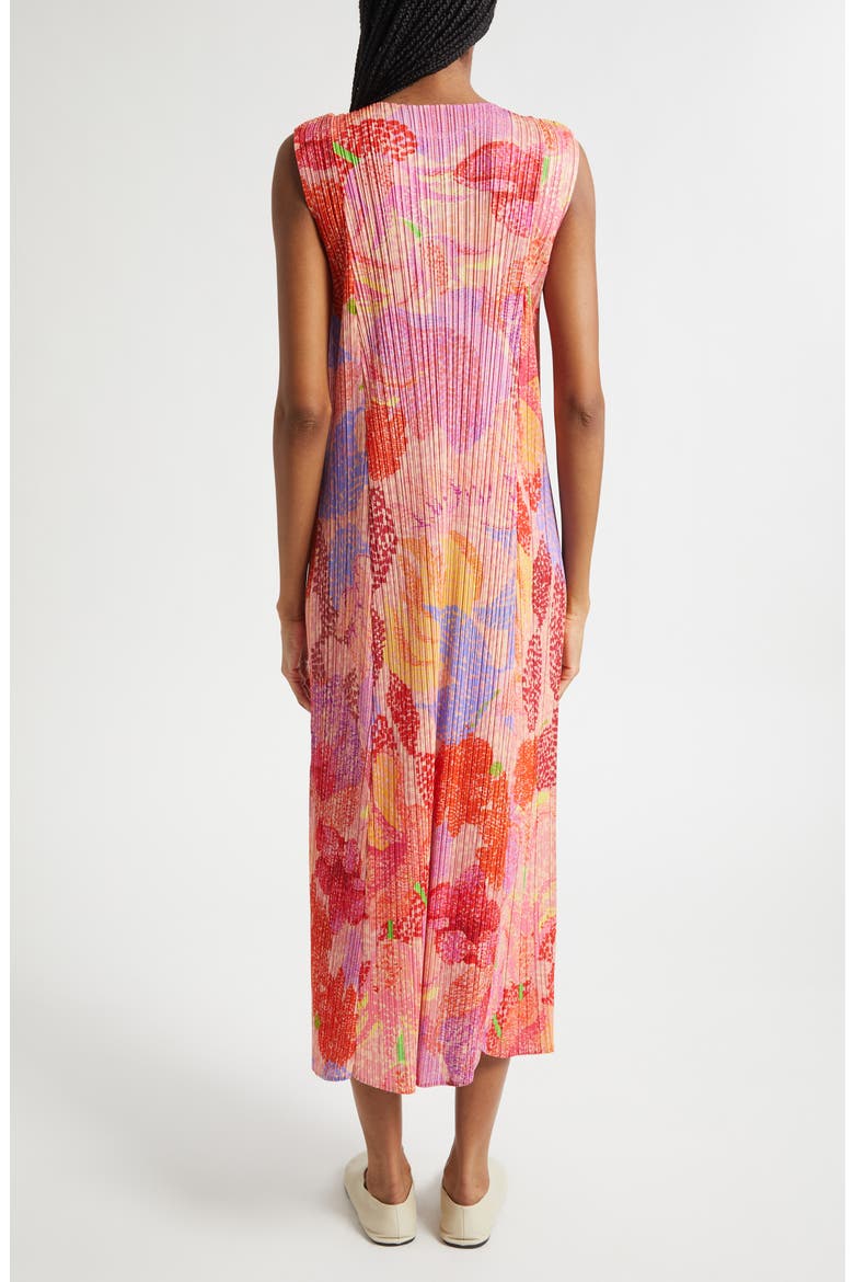 Foggy Forest Pleated Midi Dress, Alternate, color, PINK