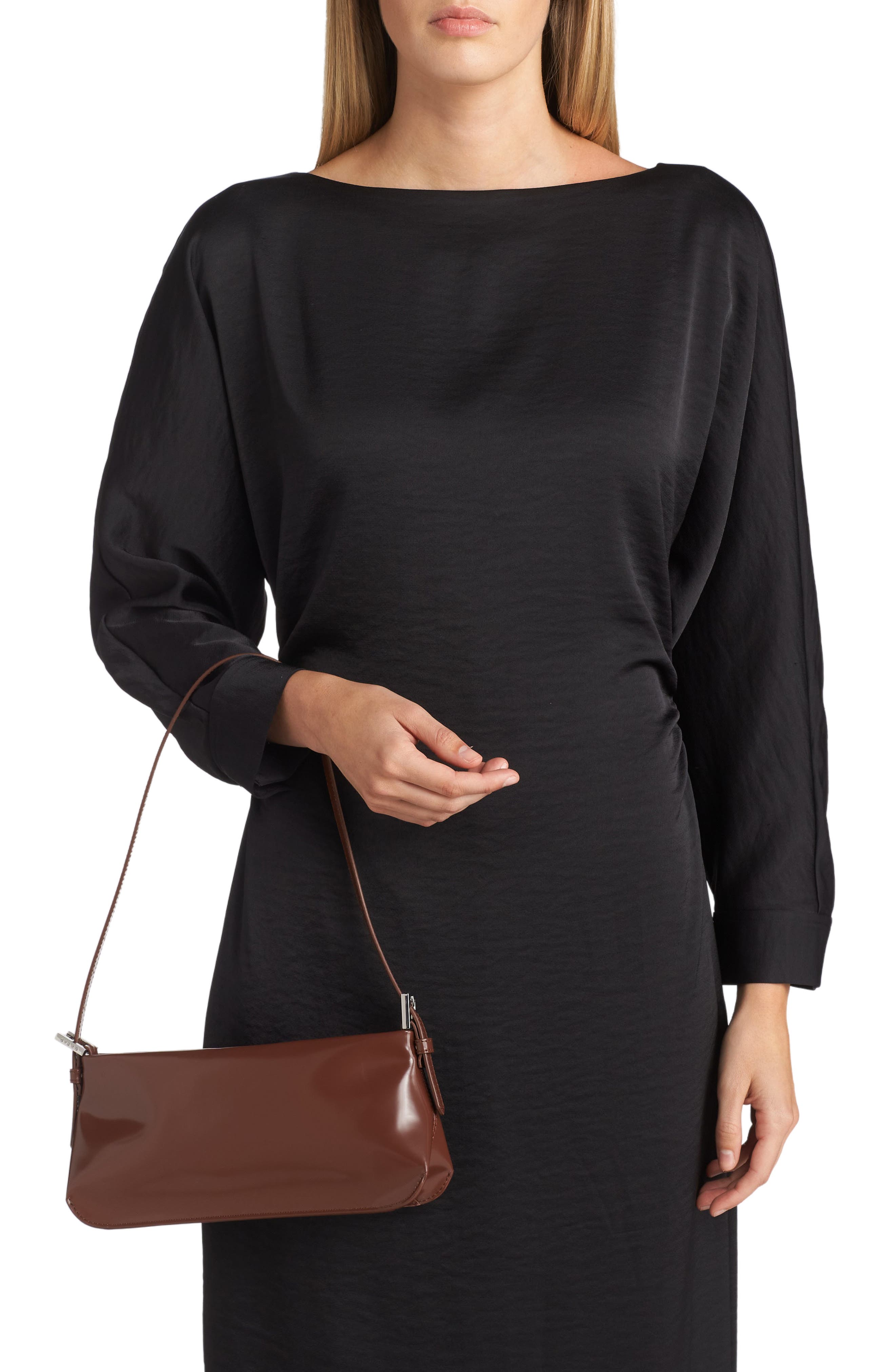 By Far Dulce Patent Leather Shoulder Bag, Alternate, color, 