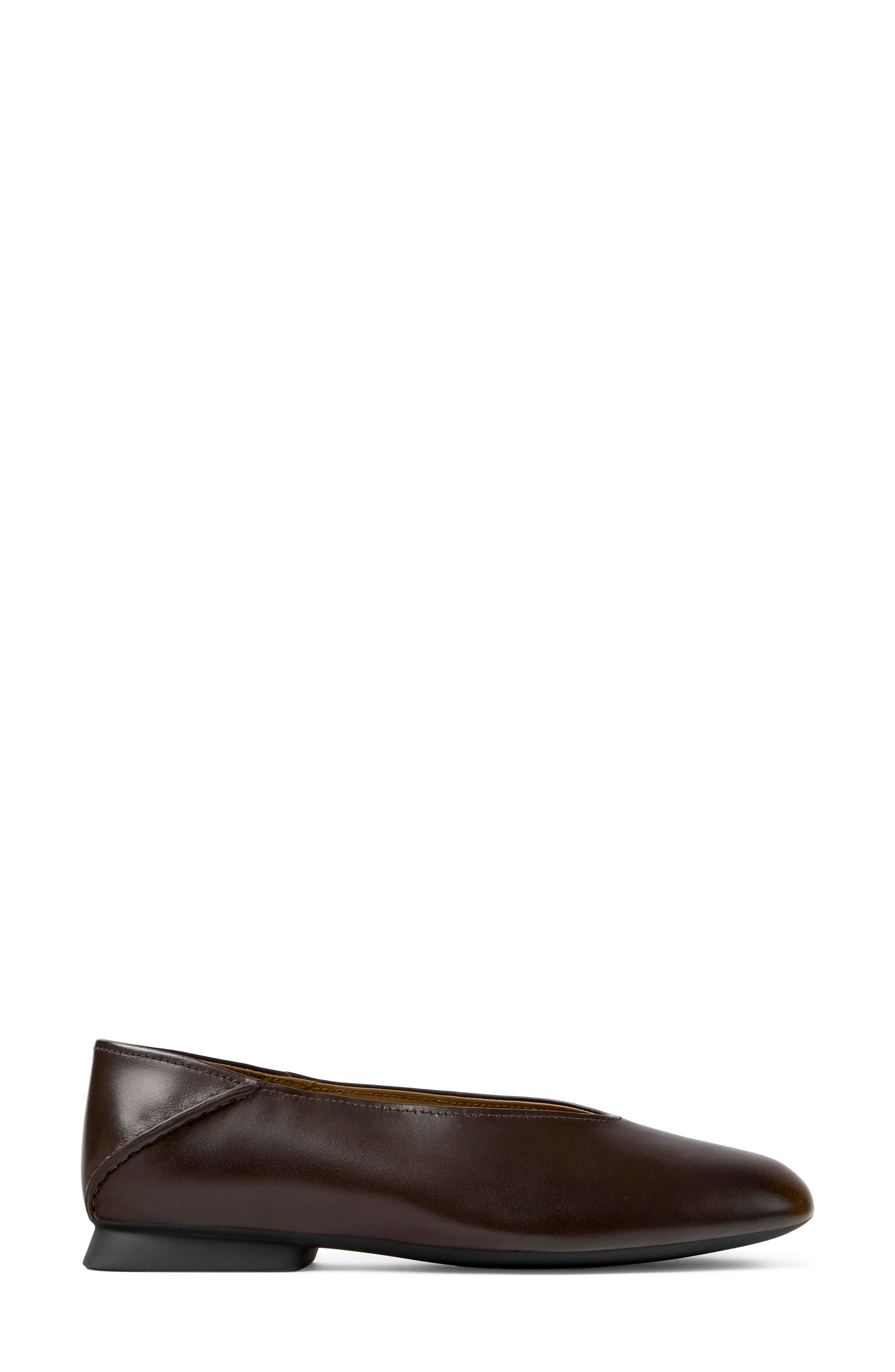 Casi Myra Ballerina Flat, Alternate, color, DARK BROWN