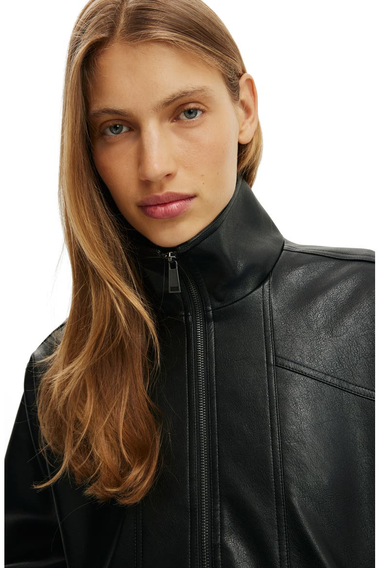 Women's Ada Funnel Neck Bomber, Alternate, color, Black