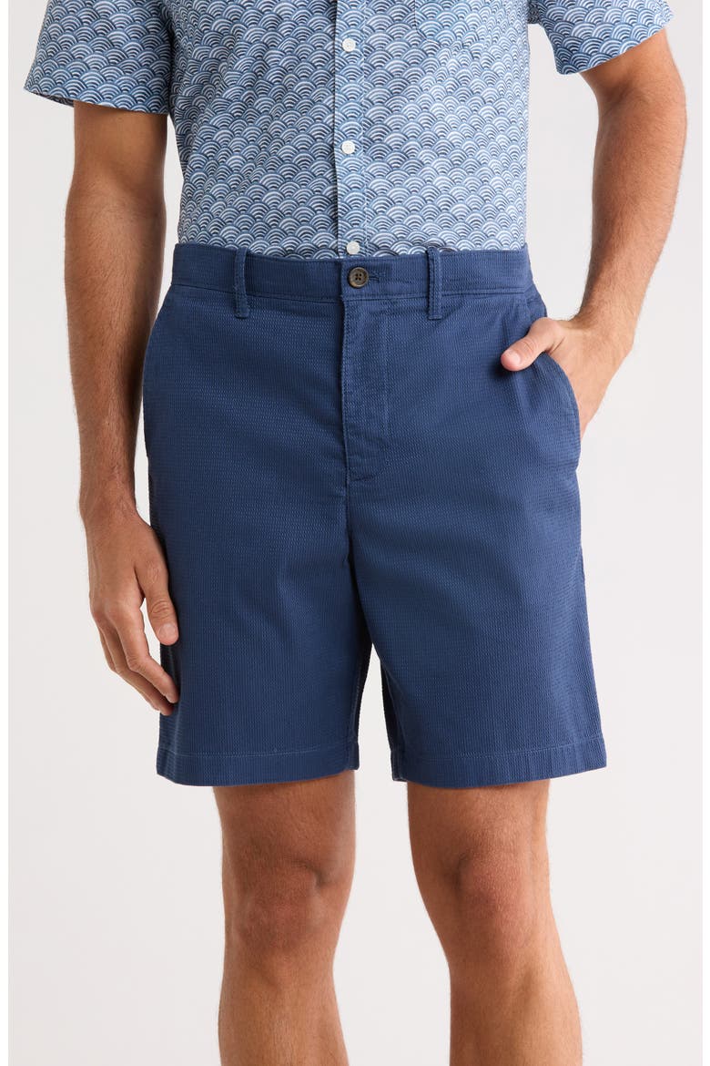 8-Inch Dobby Stretch Cotton Shorts, Main, color, SARGASSO SEA