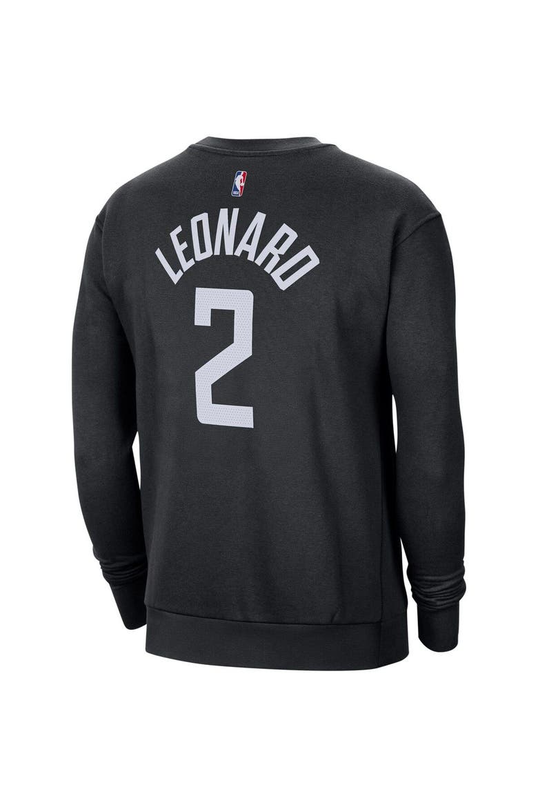 Men's Jordan Brand Kawhi Leonard Black LA Clippers Statement Name & Number Pullover Sweatshirt, Alternate, color, Black