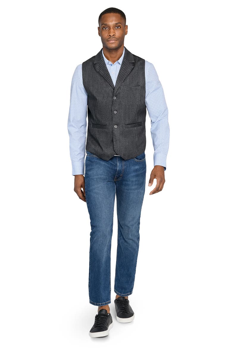 Solid Tailored Vest, Alternate, color, TEXTURED CHARCOAL