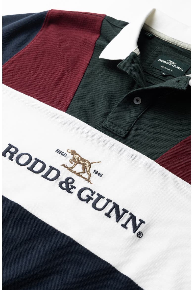 Heathridge Original Fit Colorblock Cotton Piqué Polo, Alternate, color, ECLIPSE