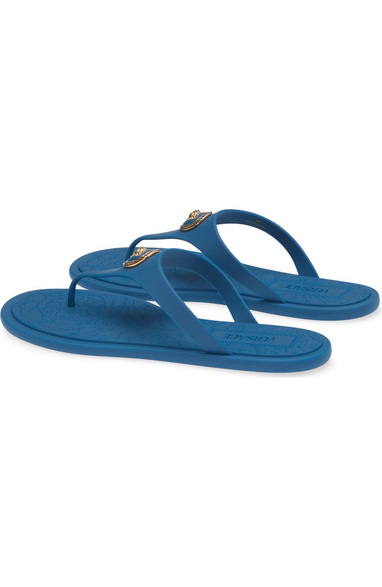 Versace Medusa Flip Flop, Alternate, color, Pastel Blue Gold