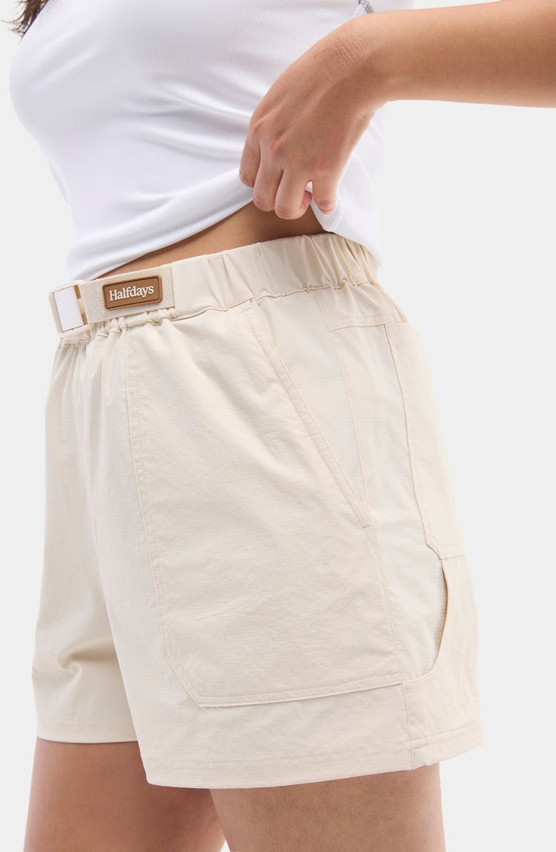 Halfdays Rosalie Trail Shorts, Alternate, color, Oatmilk