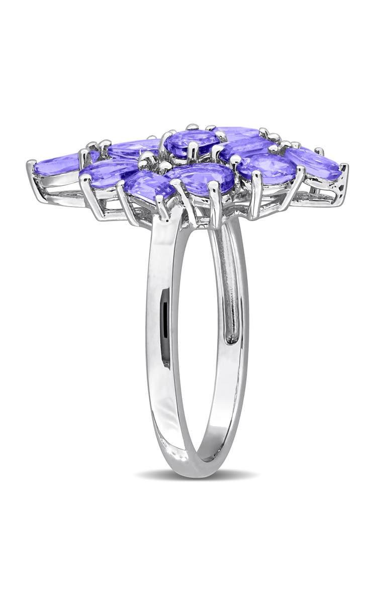 Julianna B. Gemstone Cluster Cocktail Ring Sterling Silver, Alternate, color, Tanzanite