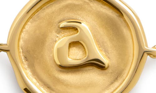 Monica Vinader Initial Stamp Charm Bracelet In 18ct Gold Vermeil A