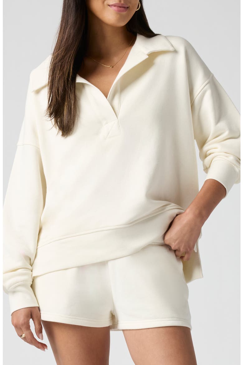Polo Collar Sweatshirt, Main, color, JET STREAM