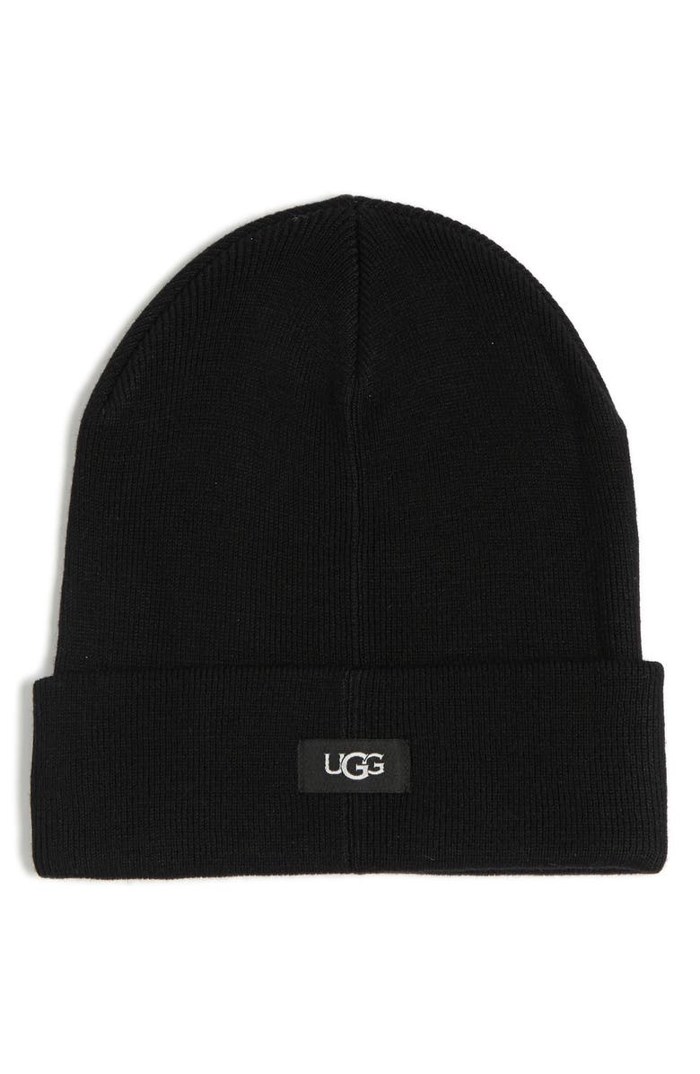 UGG<sup>®</sup> Knit Beanie & Tech Gloves Set, Alternate, color, Black