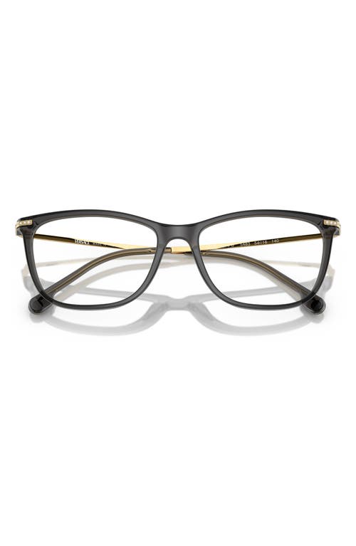 Versace 54mm Cat Eye Optical Glasses In Shiny Black
