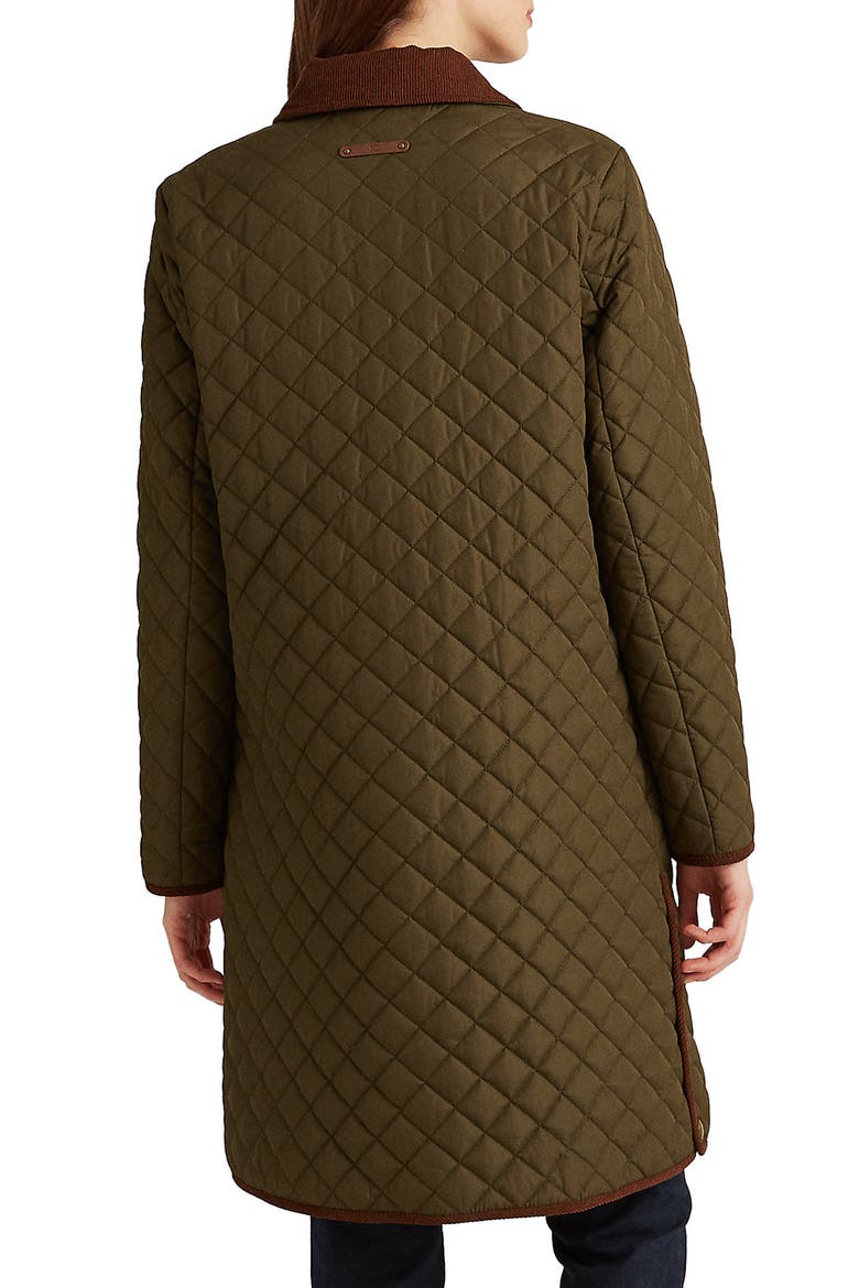Quilted Snap Front Coat, Alternate, color, LITCHFIELD LODEN