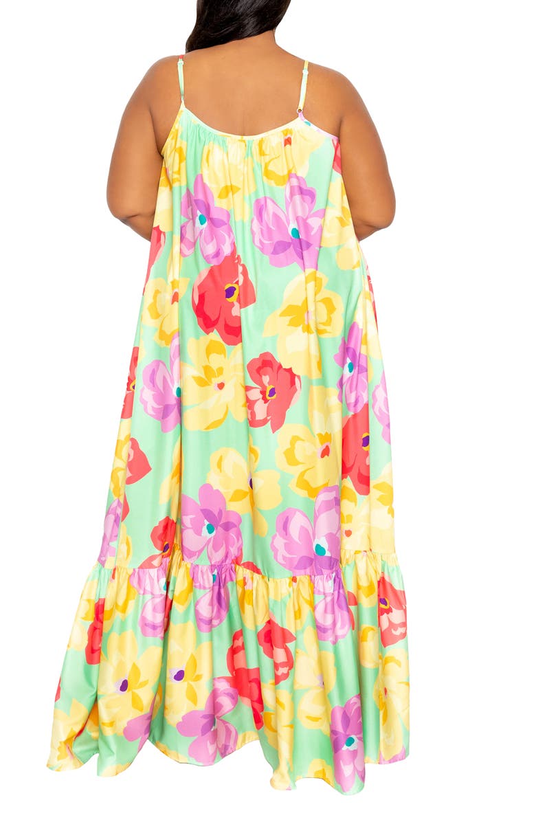 BUXOM COUTURE Floral Voluminous Maxi Dress, Alternate, color,