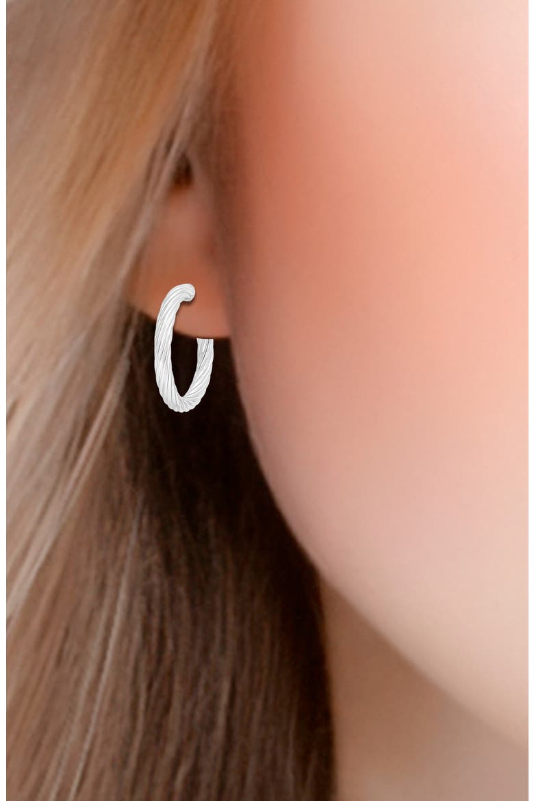 Twist 30mm Hoop Earrings, Alternate, color, SILVER