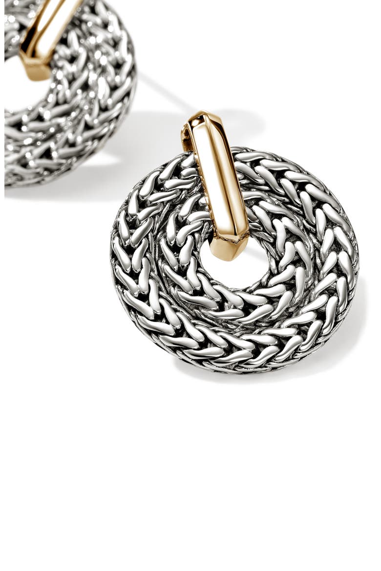 Icon Mixed Metal Drop Earrings, Alternate, color, SILVER AND GOLD