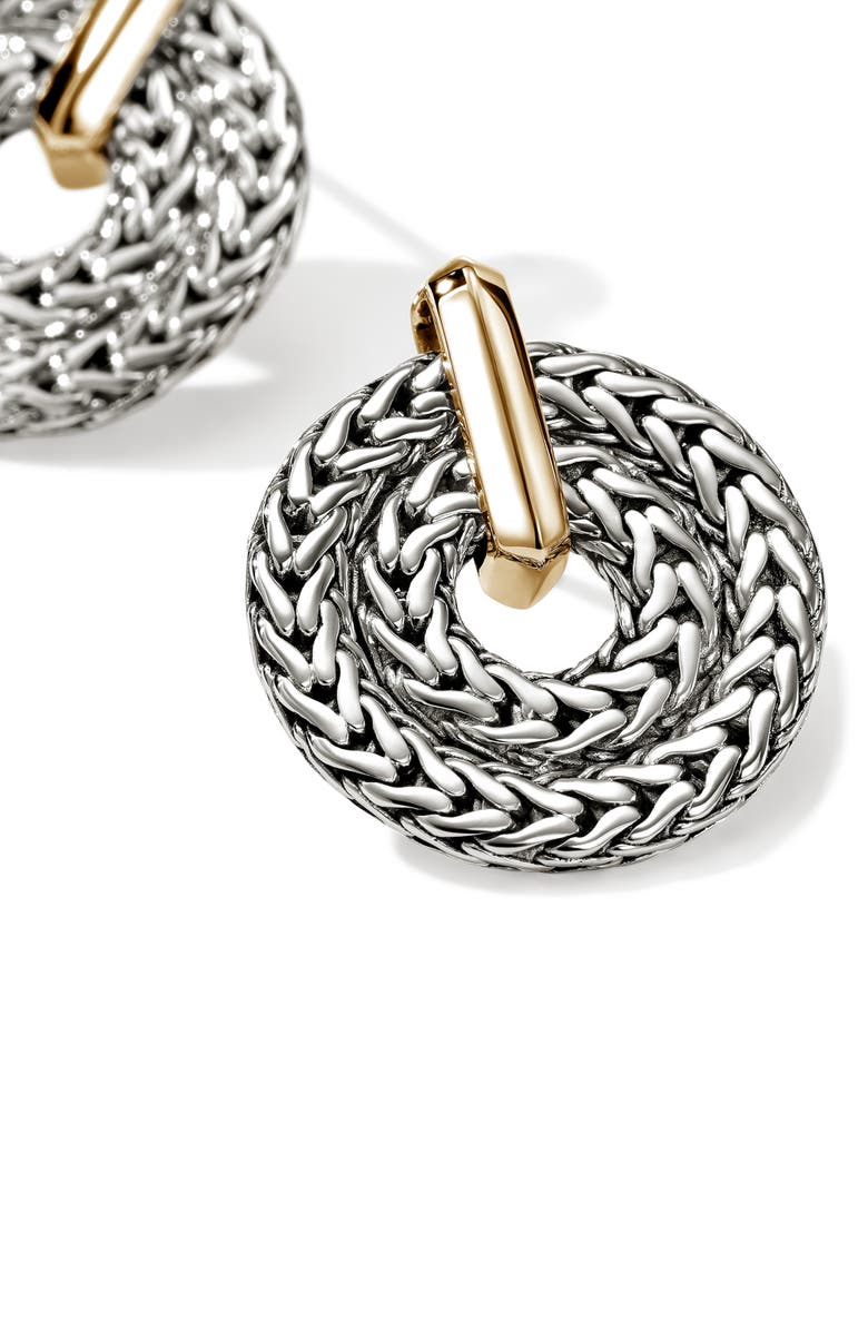 John Hardy Icon Mixed Metal Drop Earrings, Alternate, color, 