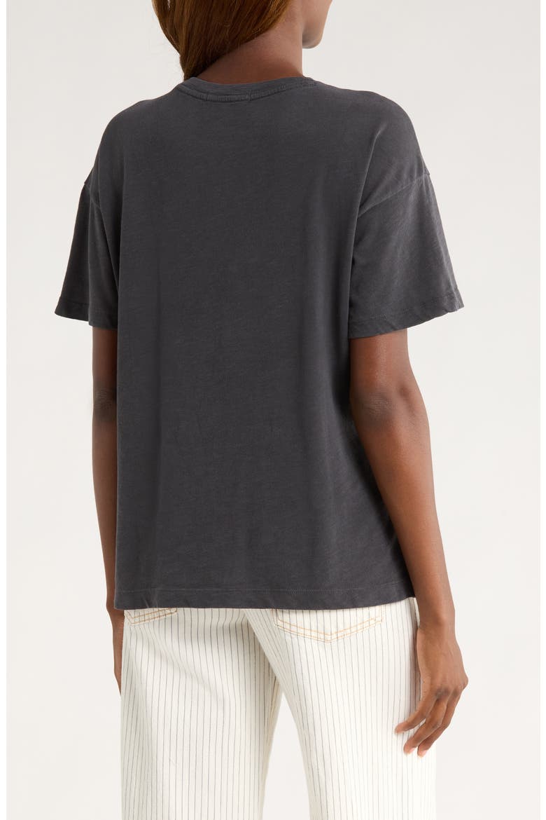 Oversize Cotton Slub T-Shirt, Alternate, color, BLACK
