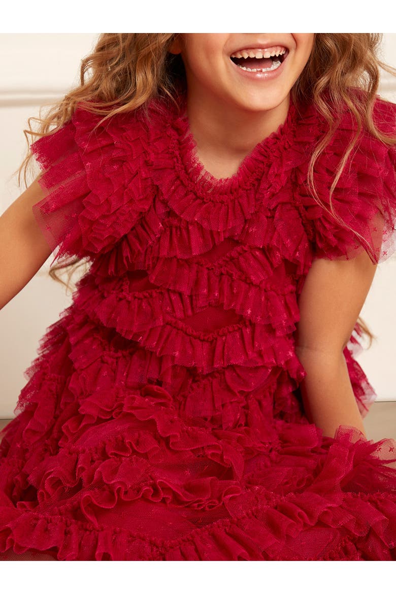 Genevieve Kids Dress, Alternate, color, Deep Red/Fuchsia