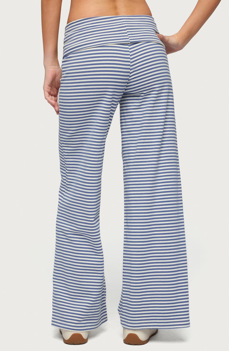 EDIKTED Lilah Stripe Wide Leg Pants, Alternate, color, Blue-And-White