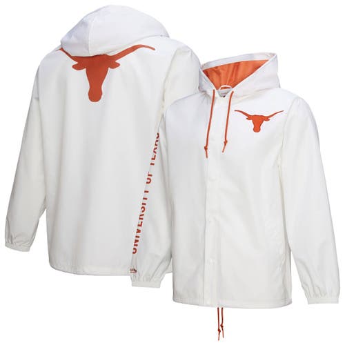 Mitchell & Ness White Texas Longhorns Coaches Full-snap Hoodie Jacket