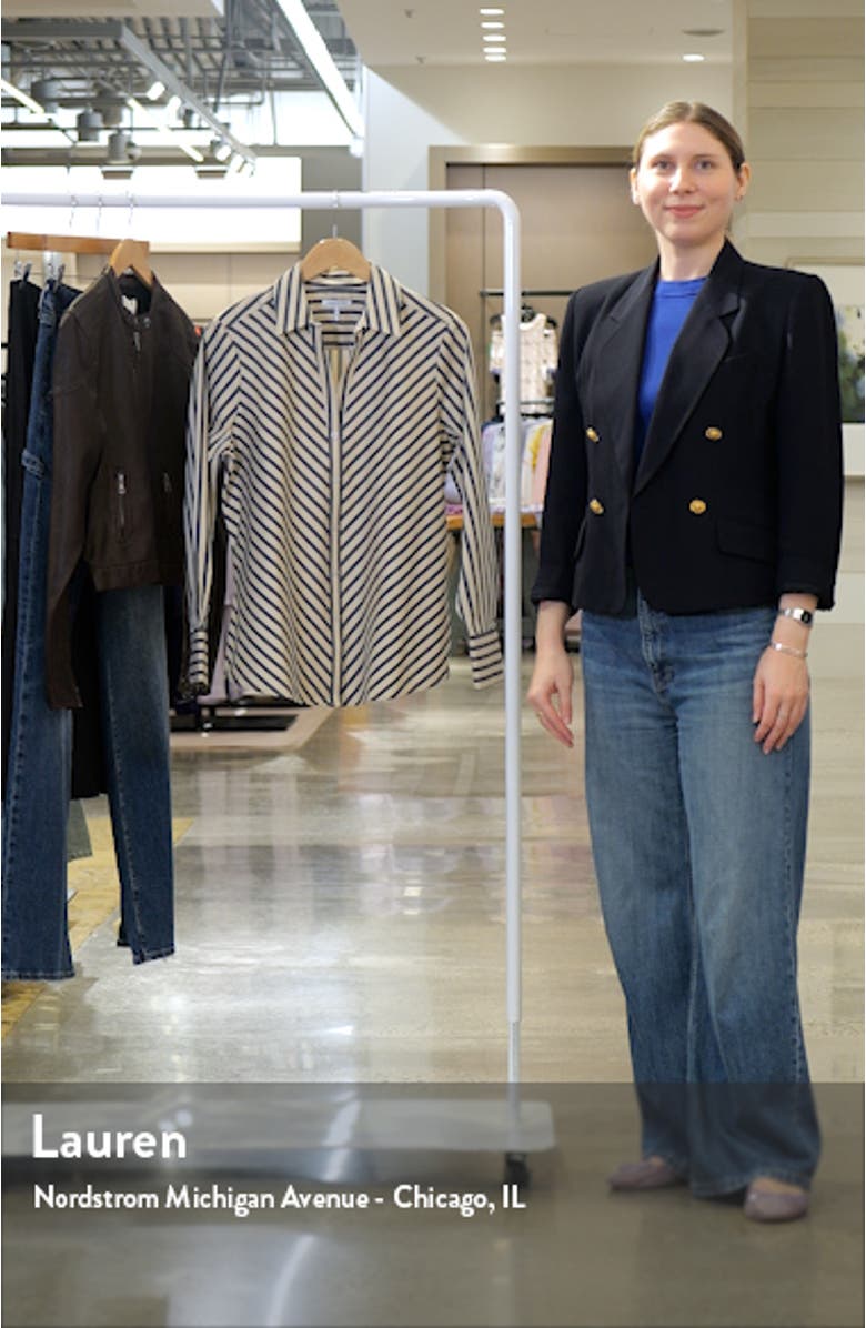 Mary Stripe Stretch Button-Up Shirt, sales video thumbnail