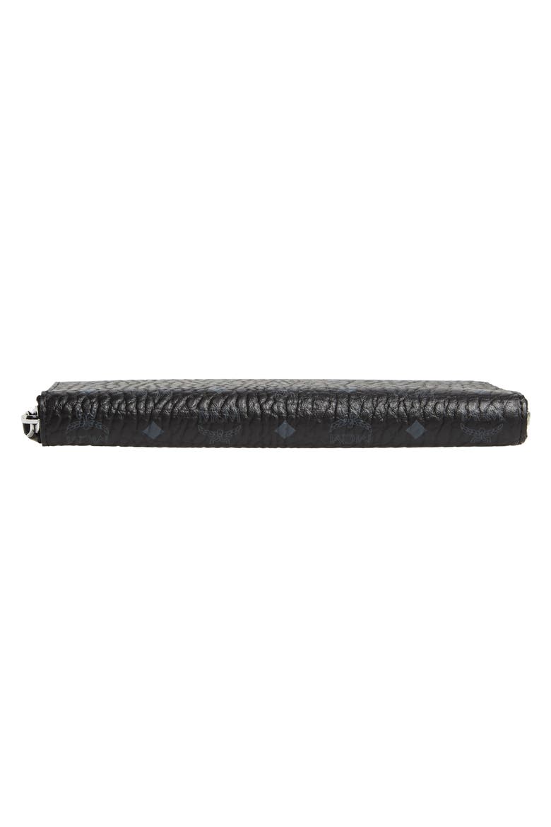 Visetos Original Zip Around Coated Canvas Wallet, Alternate, color, BLACK
