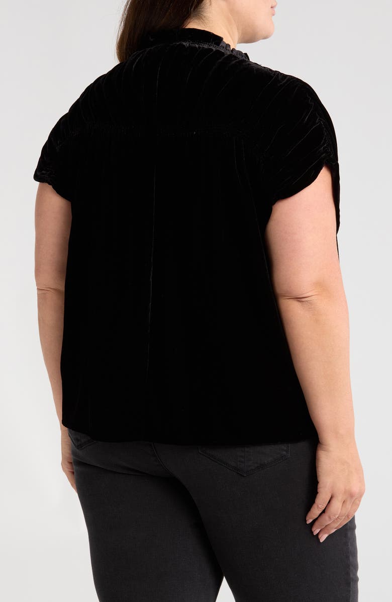 Wit & Wisdom Ruffle Velvet Top, Alternate, color,