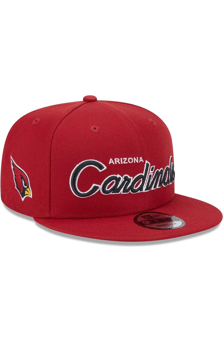 New Era Men's New Era Cardinal Arizona Cardinals Main Script 9FIFTY Snapback Hat, Main, color, Cardinal