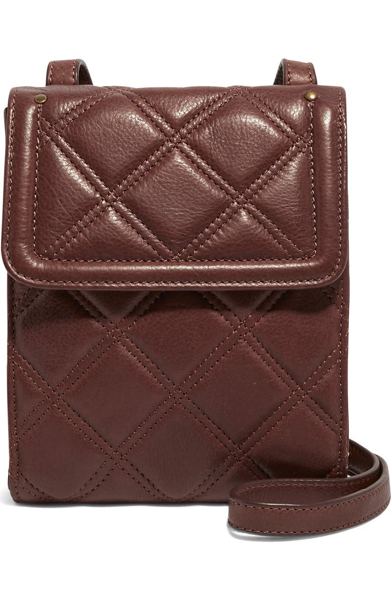 AMERICAN LEATHER CO. Kansas Quilted Leather Crossbody, Main, color,
