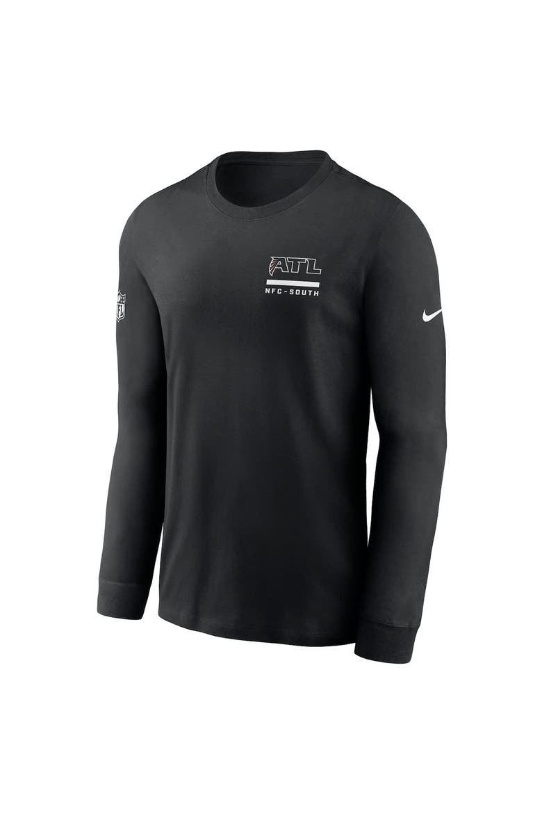 Men's Nike Black Atlanta Falcons Sideline Performance Long Sleeve T-Shirt, Alternate, color, Black