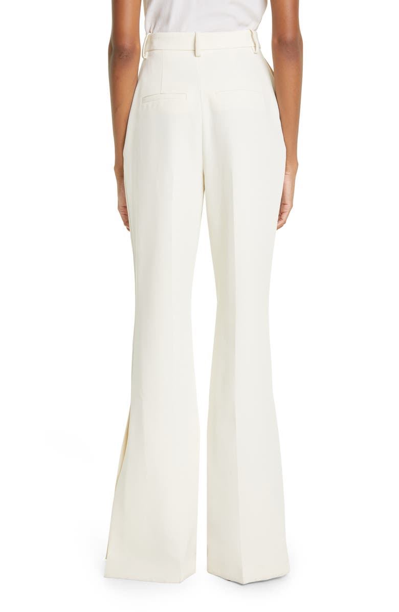 LAPOINTE Matte Crepe Flare Leg Pants, Alternate, color, Cream